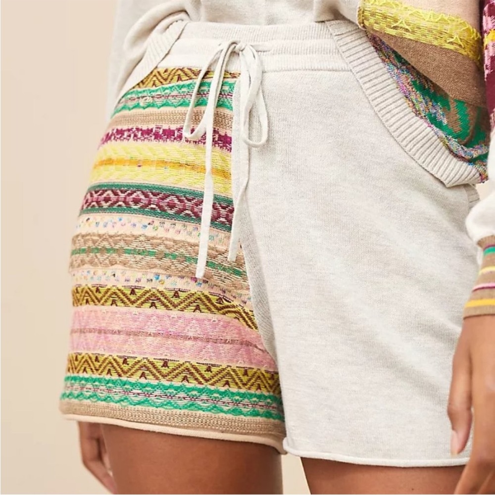 EUC Anthropologie Daily Practice Fair Isle Shorts Small